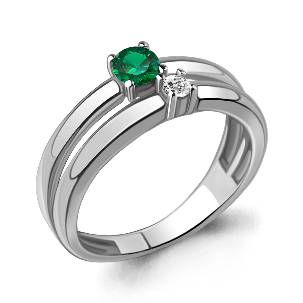 

Кольцо из серебра с фианитом Aquamarine Aquamarine 67409АГ_925_р р. 19,5, 67409АГ_925_р