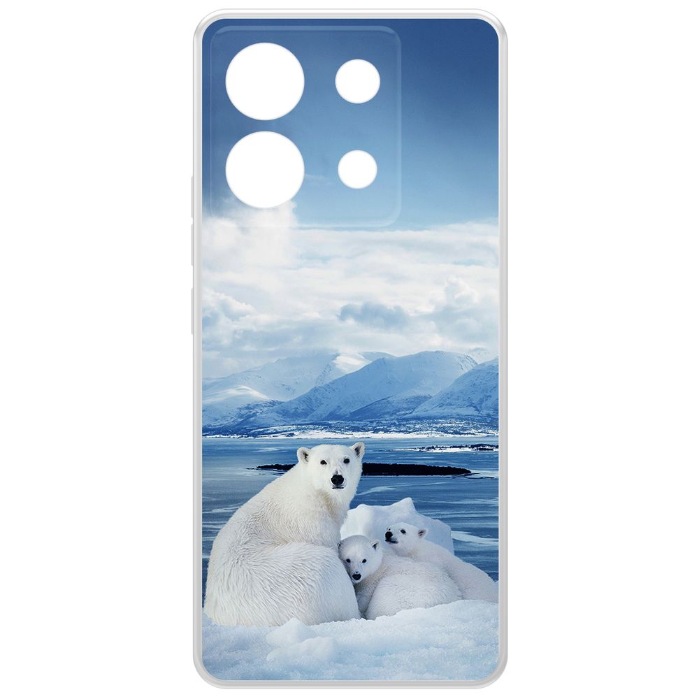 

Чехол-накладка Krutoff Clear Case Полярные медведи для Xiaomi Redmi Note 13 Pro 5G, Прозрачный