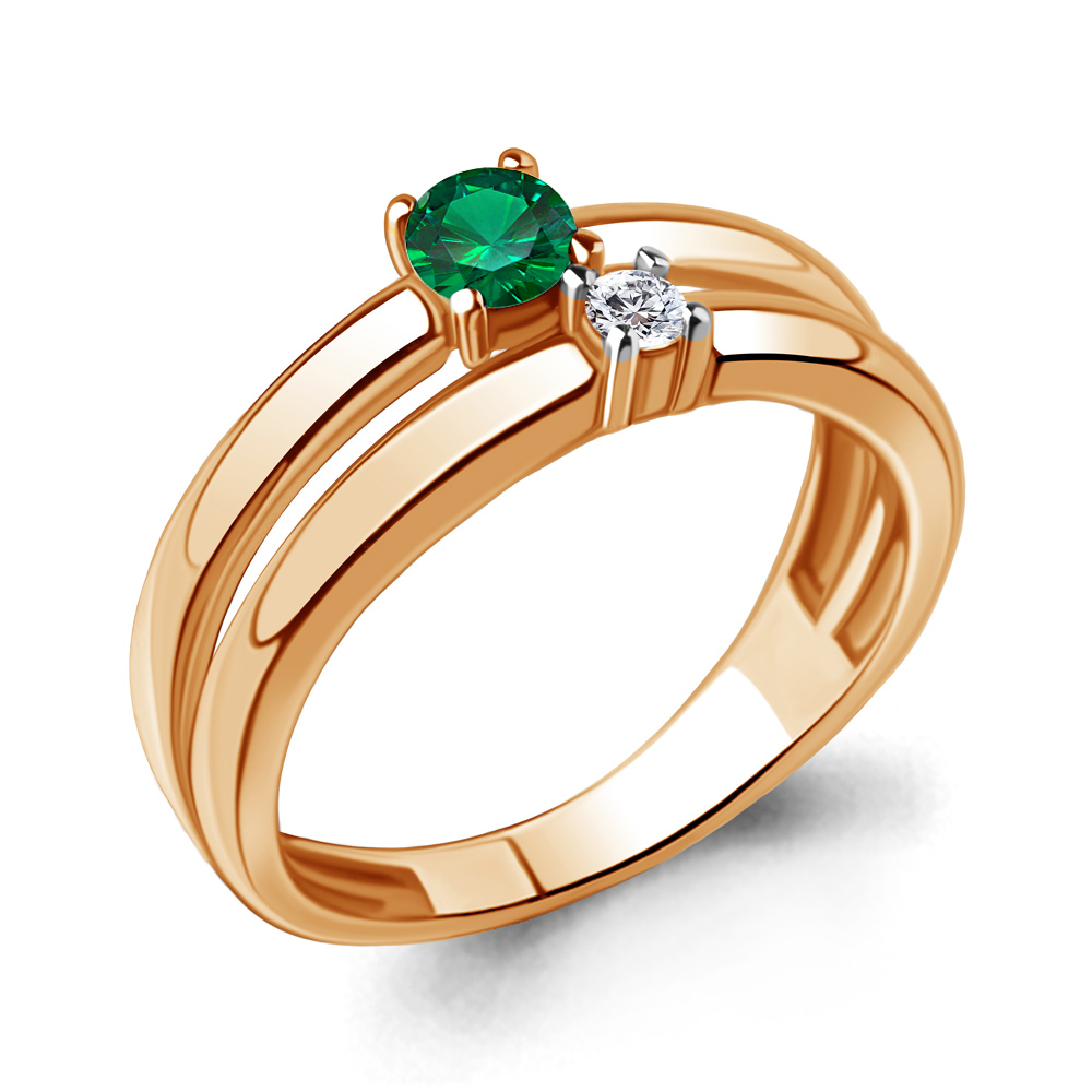 

Кольцо из серебра с фианитом Aquamarine Aquamarine 67409АГ_925_з р. 17, 67409АГ_925_з