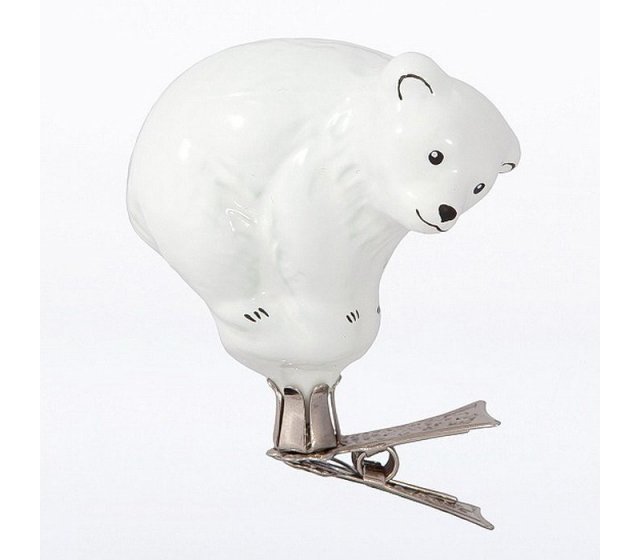 Елочная игрушка Елочка Белый медведь С1882 1 шт. белый