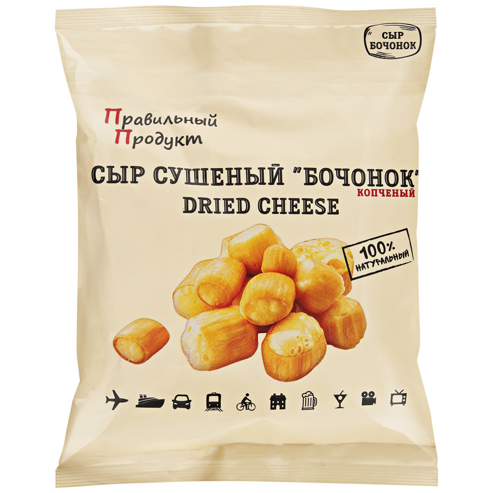 Сыр сушеный Правильный продукт копченый Бочонок 30 г