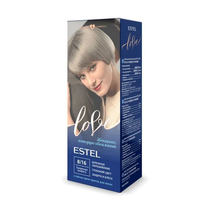 Стойкая крем-краска для волос ESTEL LOVE лакричная конфета наклейки на окна новогодние конфета дед мороз 15 х 25 см