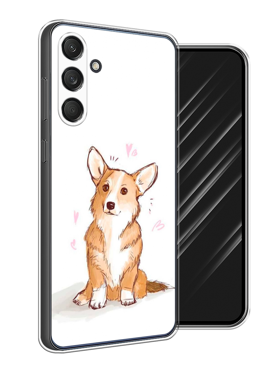 

Чехол Awog на Samsung Galaxy M55 "Корги любовь", Бежевый;белый, 2109650-1