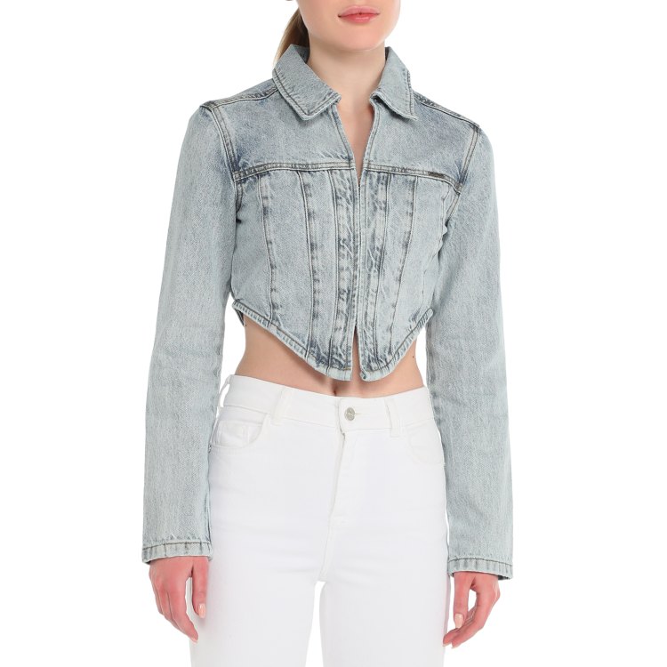 

Джинсовая куртка женская Maison David N0020-1 голубая XS, Голубой, N0020-1