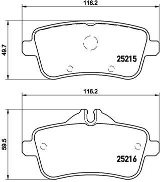 

Комплект тормозных колодок Brembo P50100