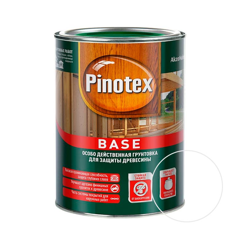 Грунт-антисептик PINOTEX Base 0,9 л