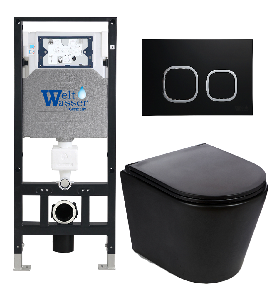 

Комплект унитаз с инсталляцией WeltWasser AMBERG 506 + SALZBACH 043 MT-BL + AMBERG RD-BL