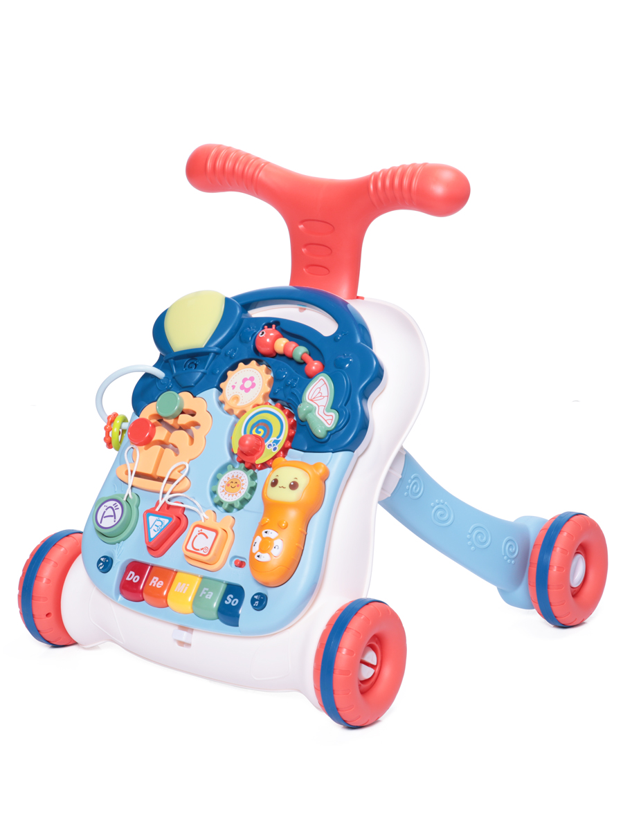 Ходунки каталка Baby Care Spin, со съемной игровой панелью, развивающие, 3в1, синий