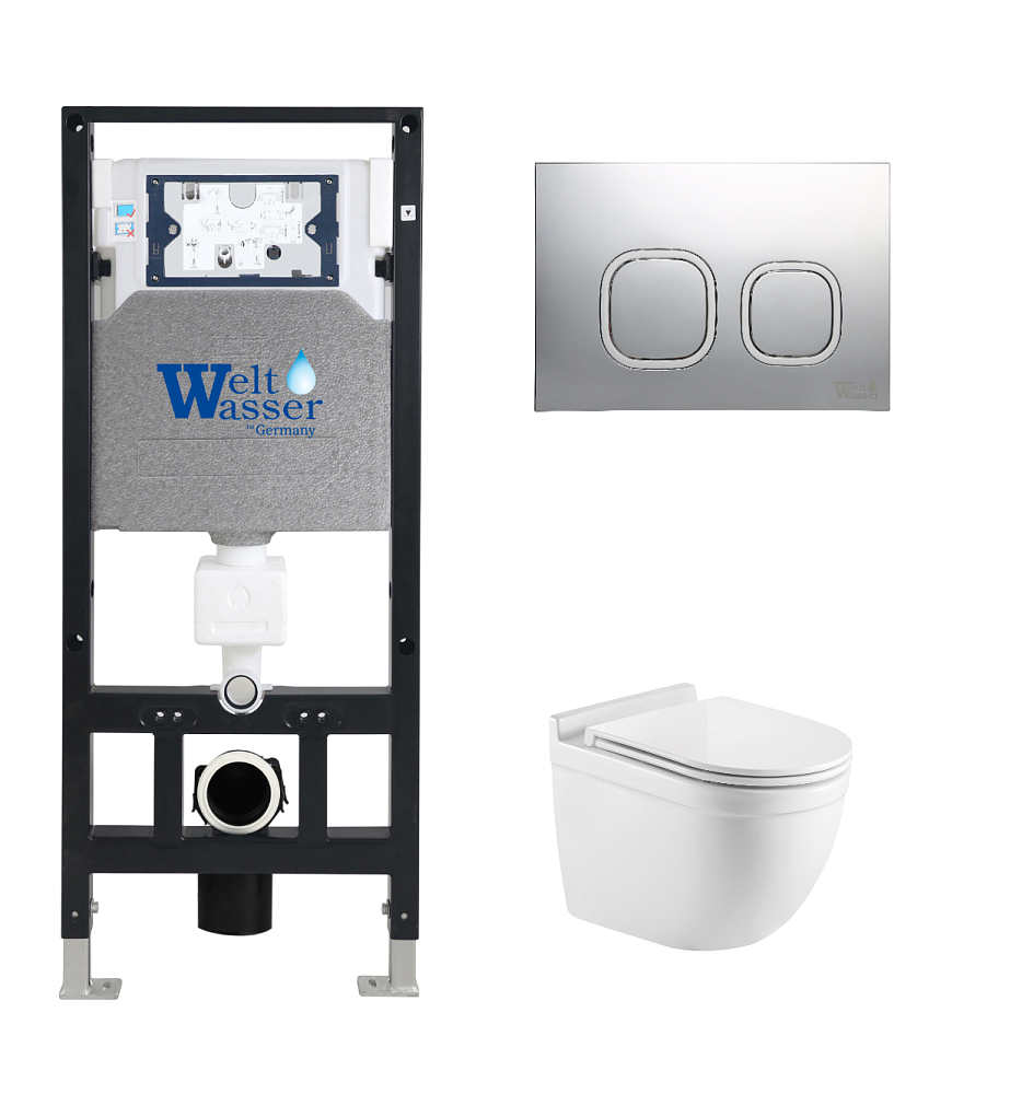 

Комплект унитаз с инсталляцией WeltWasser AMBERG 506 + HEIMBACH 043 GL-WT + AMBERG RD-CR