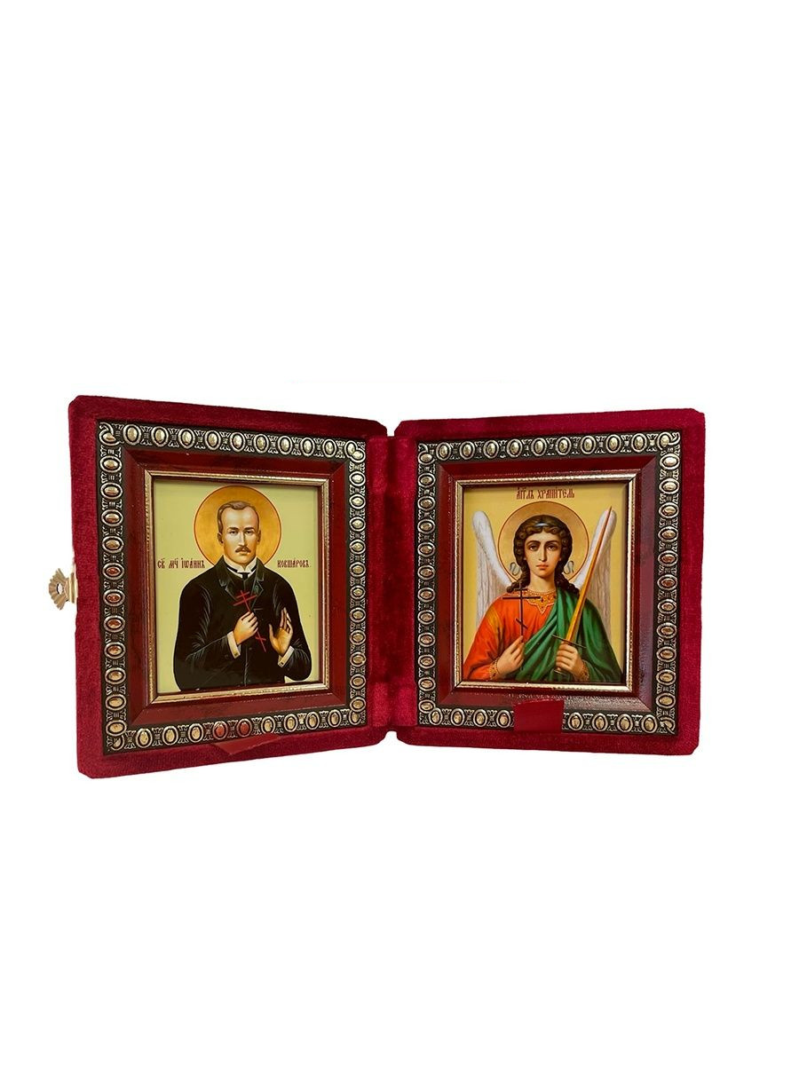 Икона Складень Иоанн Ковшаров, Мученик и Ангел Хранитель