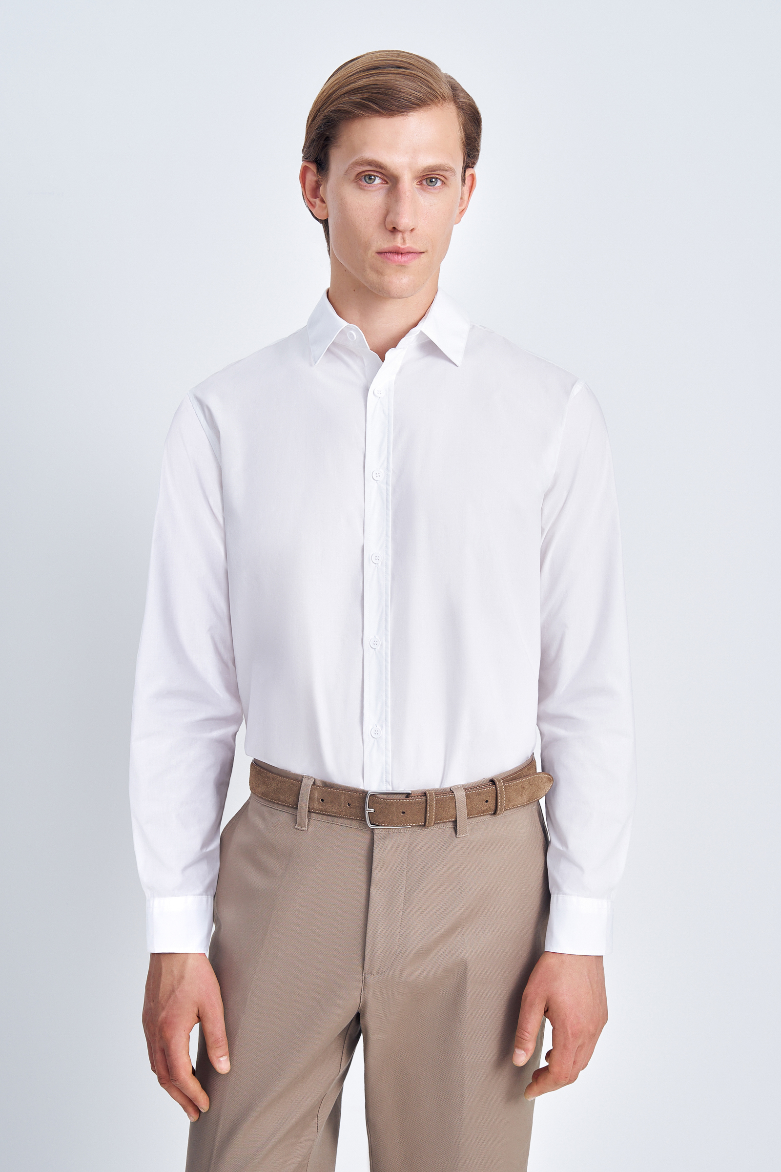 

Рубашка мужская Finn Flare BAS-200143 белая XS, Белый, BAS-200143