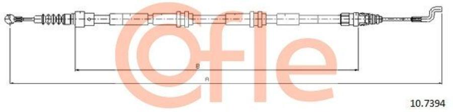 

Трос Стояночного Тормоза Задн Vw Transporter T5 All (Кроме 4x4) 03- Cofle арт. 92.10.7394