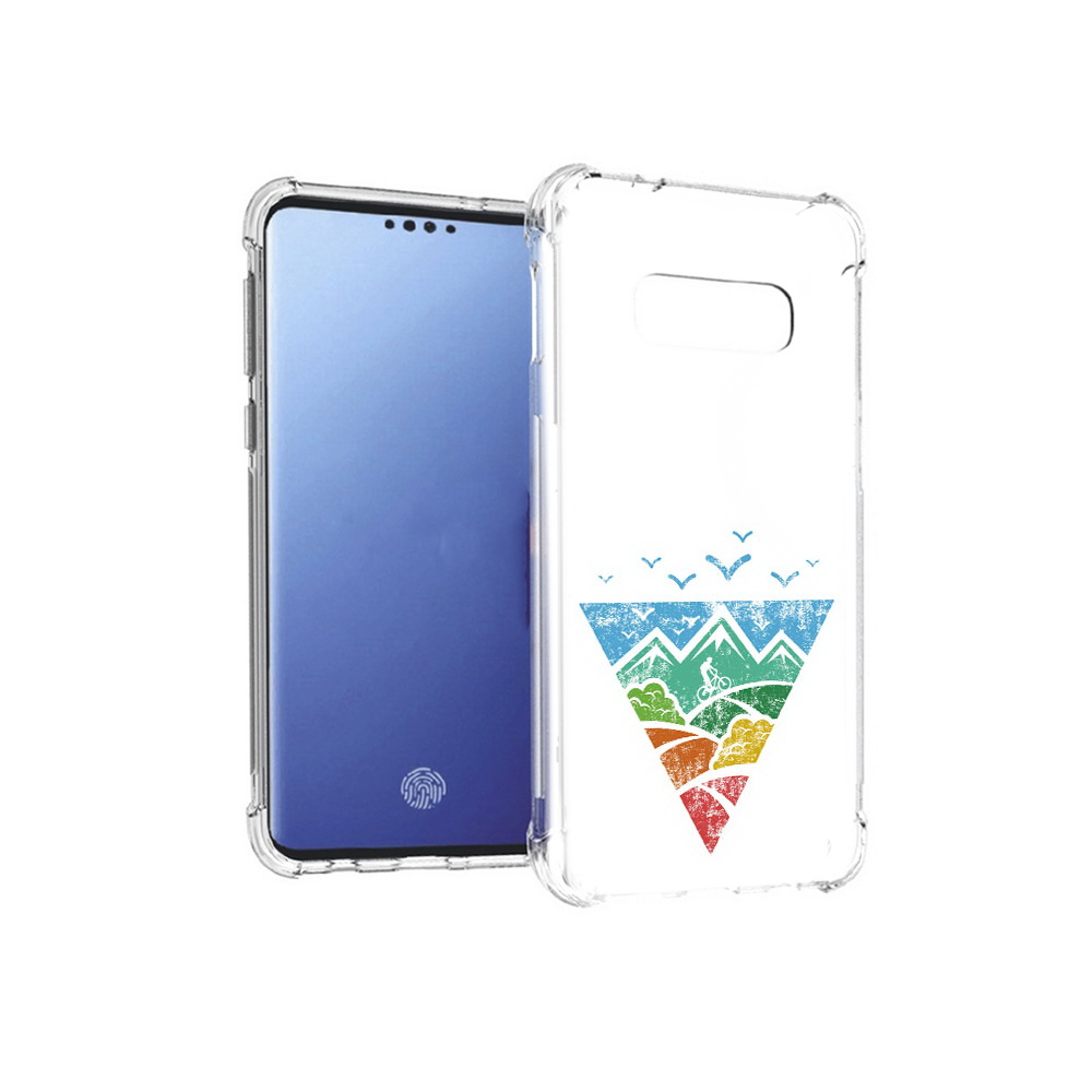 

Чехол MyPads Tocco для Samsung Galaxy S10E Лес земля море чайки (PT145748.492.105), Прозрачный, Tocco