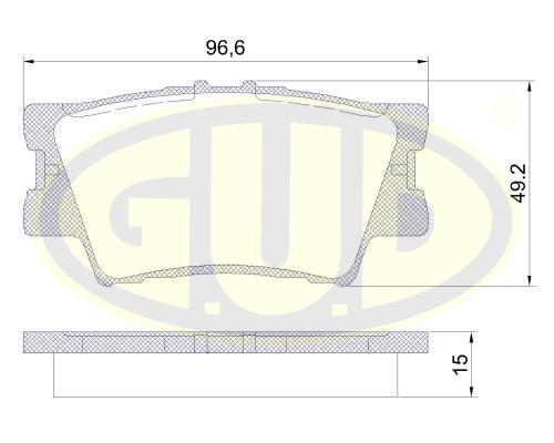 

Тормозные колодки G.U.D. дисковые GBP123100