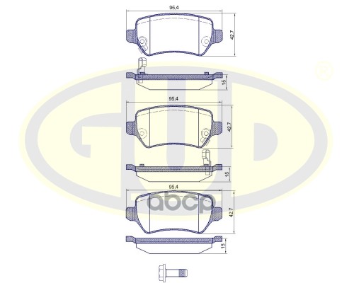 

Тормозные Колодки G.U.D. Дисковые Gbp095702