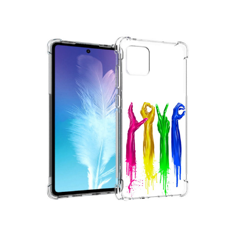 

Чехол MyPads Tocco для Samsung Galaxy Note 10 Lite яркие руки love (PT142413.491.707), Прозрачный, Tocco