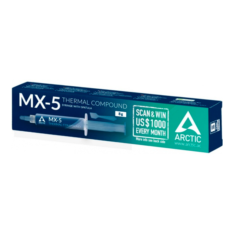 

Термопаста Arctic Cooling MX-5 (ACTCP00048A), Серый, MX-5