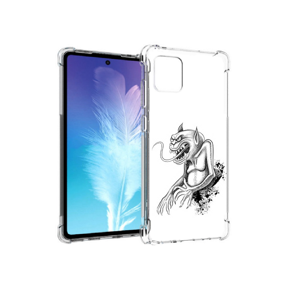 

Чехол MyPads Tocco для Samsung Galaxy Note 10 Lite чорт (PT142413.491.692), Прозрачный, Tocco