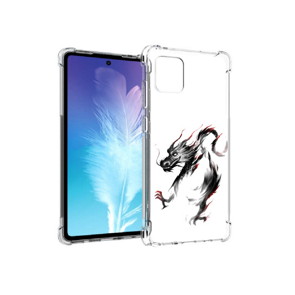 

Чехол MyPads Tocco для Samsung Galaxy Note 10 Lite черный дракон (PT142413.491.690), Прозрачный, Tocco