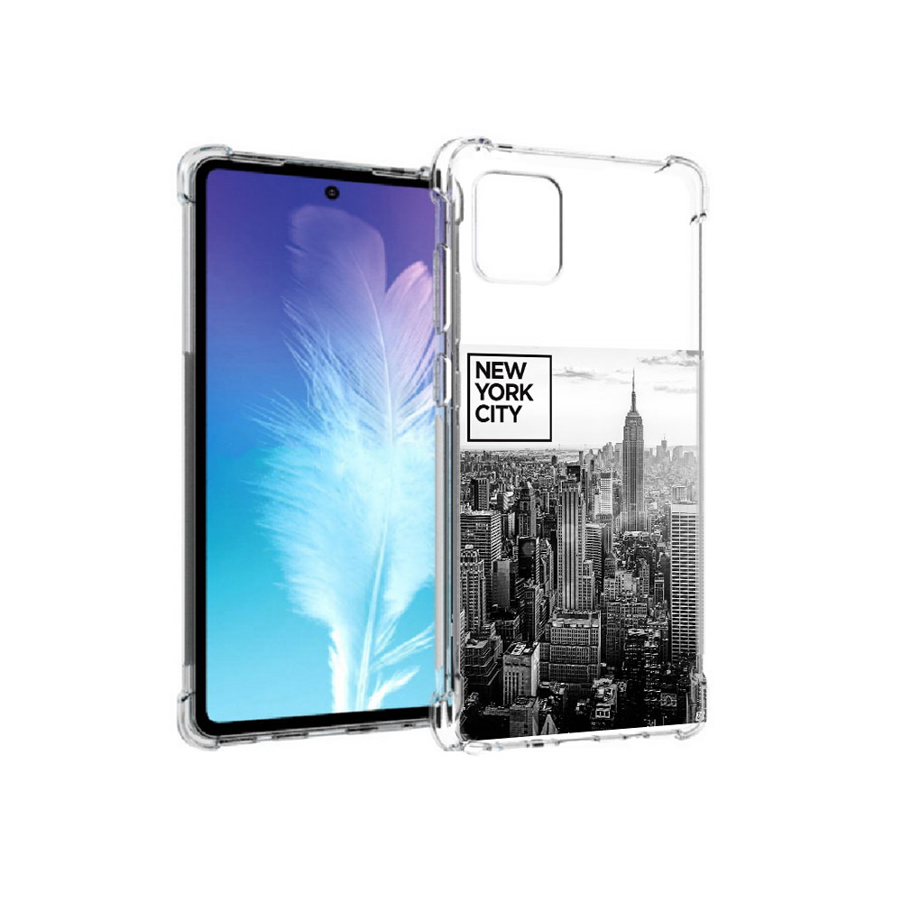 

Чехол MyPads Tocco для Samsung Galaxy Note 10 Lite черно белый ньюерк (PT142413.491.686), Прозрачный, Tocco