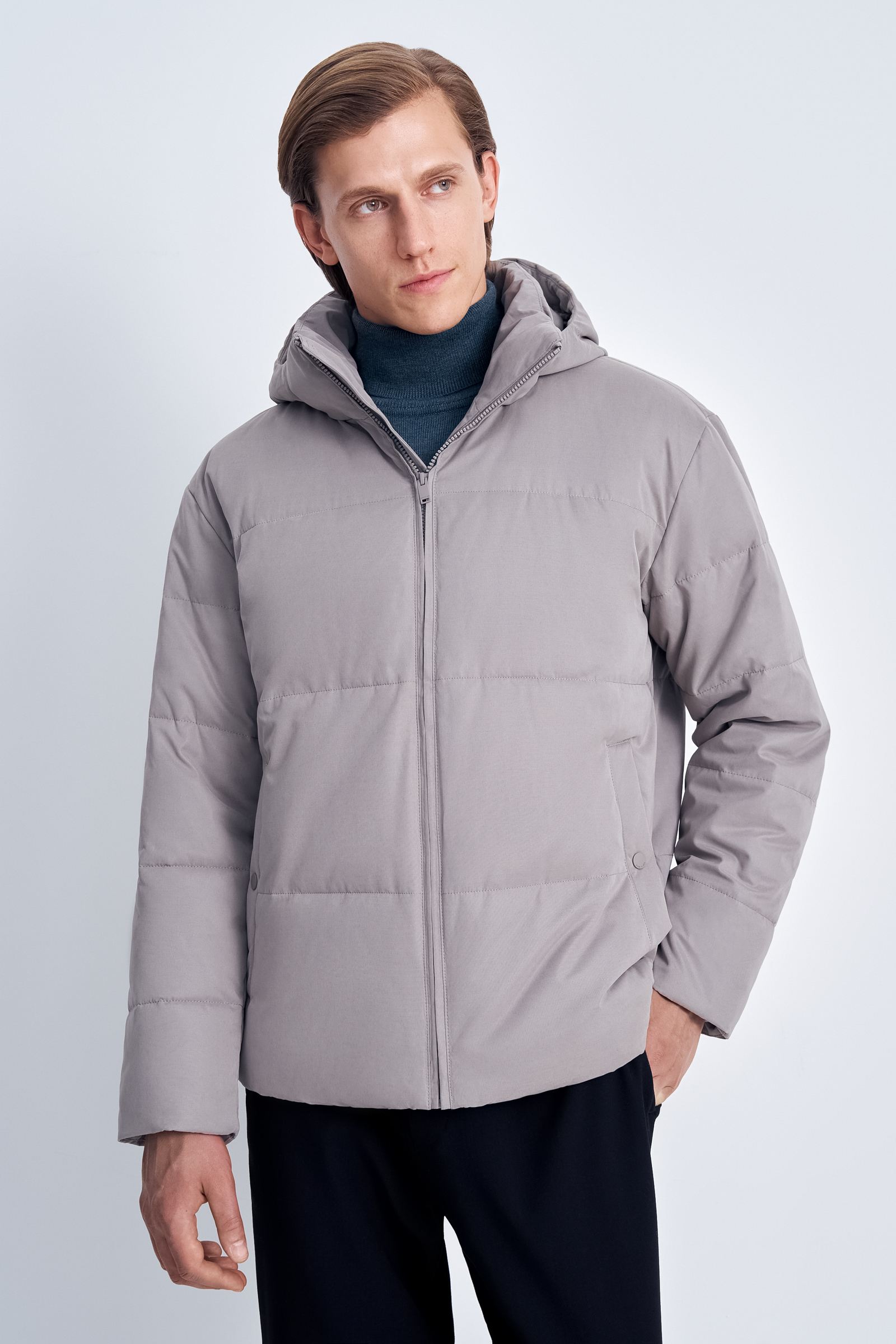 

Куртка мужская Finn Flare FAE21081 серая 3XL, Серый, FAE21081