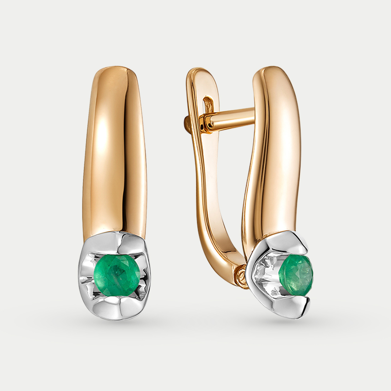 

Серьги из красного золота Vesna jewelry 21768-151-11-00, изумруд, 21768-151-11-00