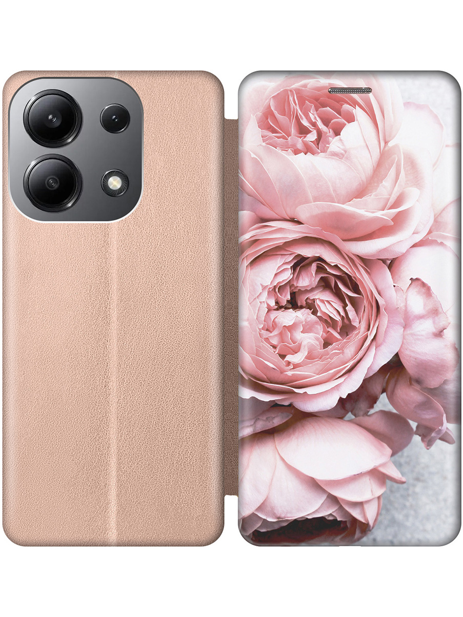 

Чехол-книжка на Xiaomi Redmi Note 13 4G с принтом "Нежность" золотой, Золотистый;белый;зеленый;розовый, 782622821