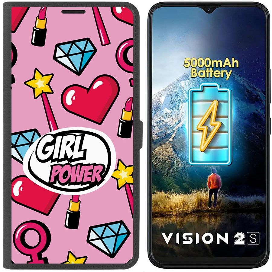 

Чехол-книжка Eco Book для ITEL Vision 2S Girl Power, Черный