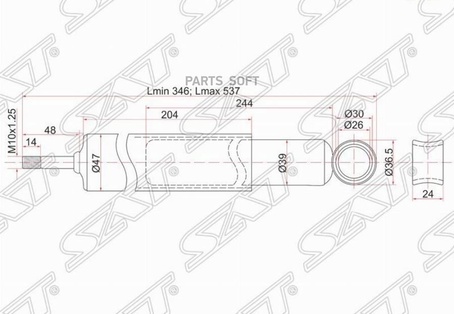 

Амортизатор Задний Toyota Carina/Corona/Corolla/Sprinter 87-02 Lh=Rh Sat Арт. St-48531-801