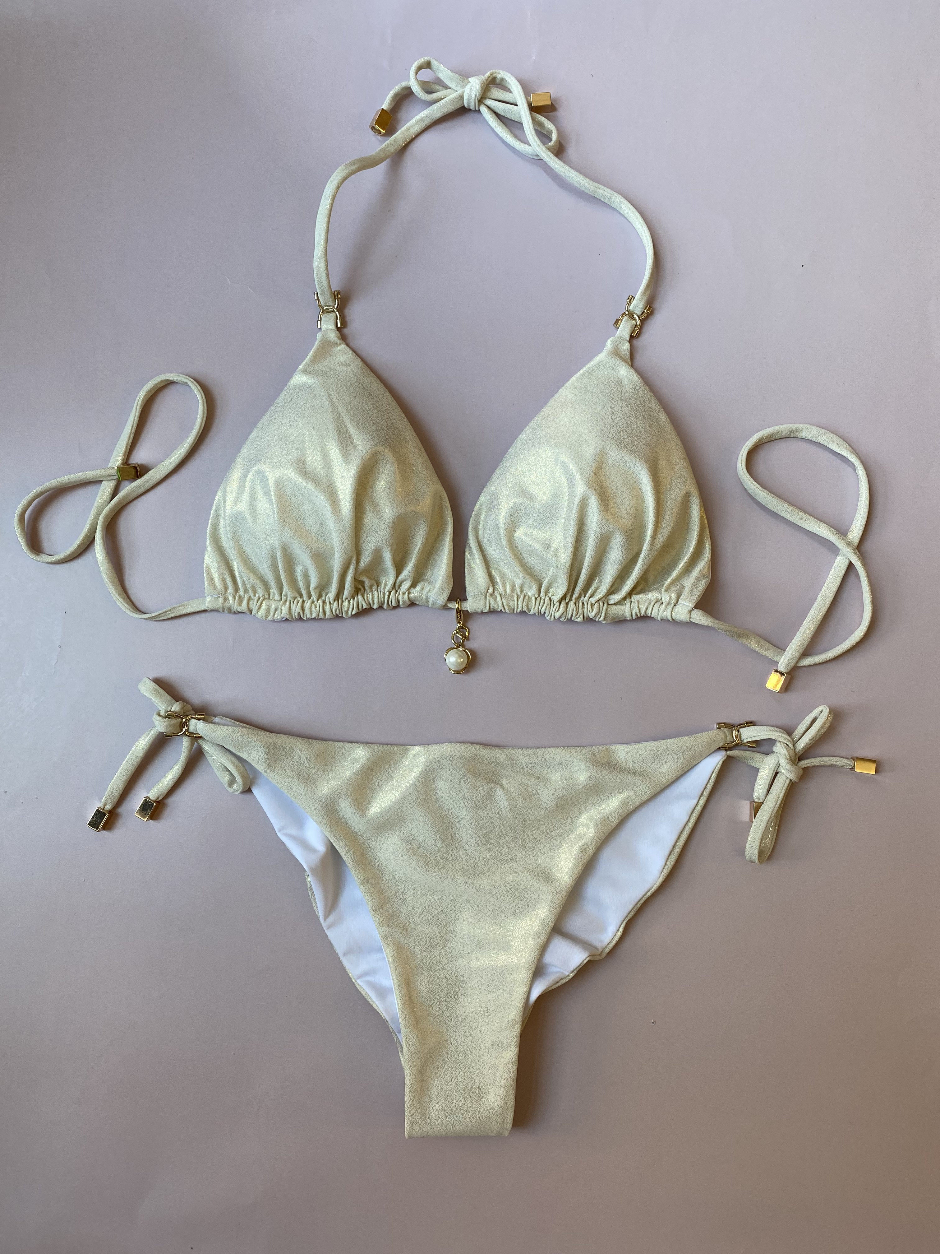 

Купальник раздельный женский Balibikini Дана перламутр бежевый XS, Дана перламутр