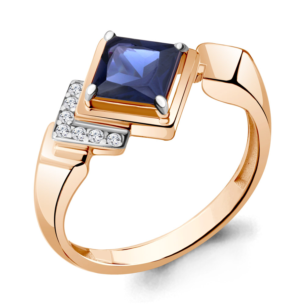 

Кольцо из серебра с фианитом Aquamarine Aquamarine 67407АБ_925_з р, 67407АБ_925_з