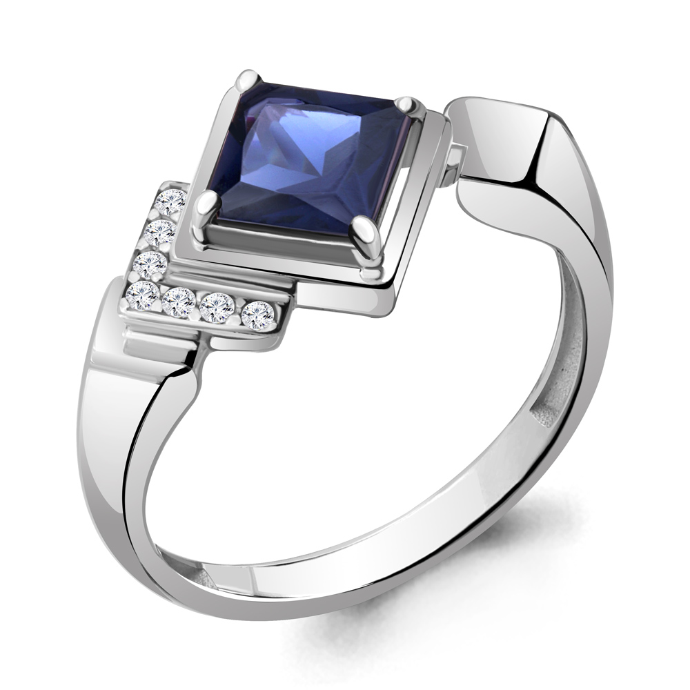 

Кольцо из серебра с фианитом Aquamarine Aquamarine 67407АБ_925_р р, 67407АБ_925_р