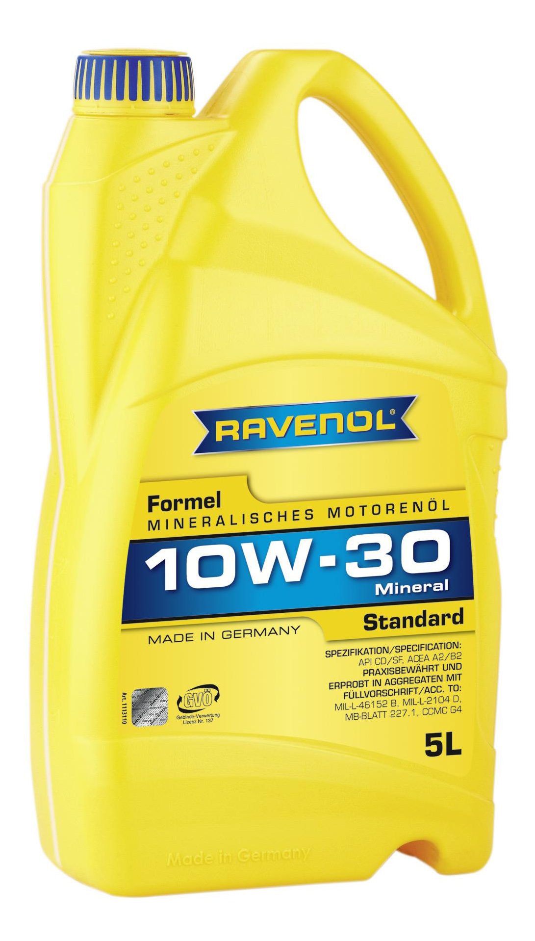 фото Ravenol моторное масло ravenol formel standard sae 10w-30 ( 5л) new