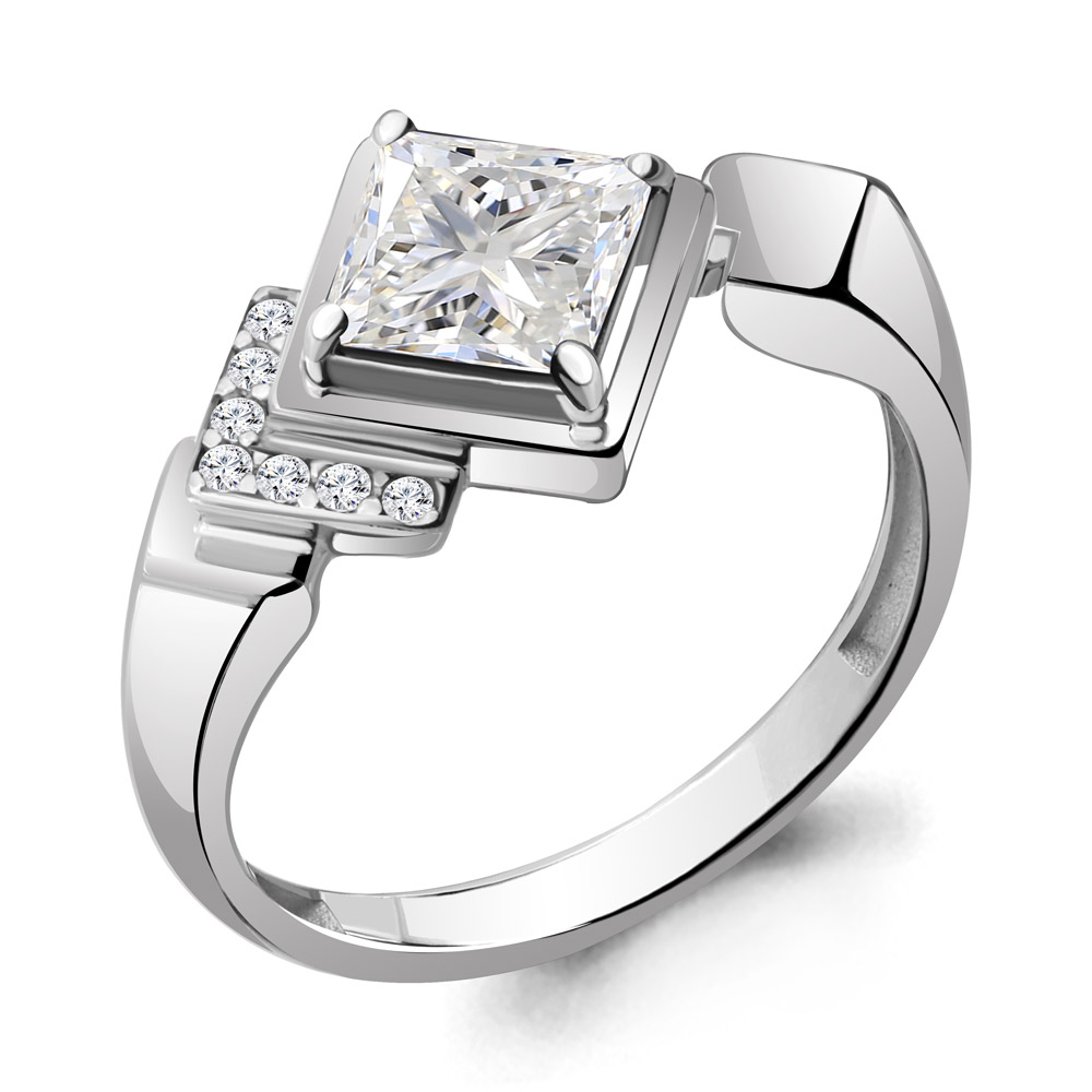 

Кольцо из серебра с фианитом Aquamarine Aquamarine 67407А_925_р р, 67407А_925_р