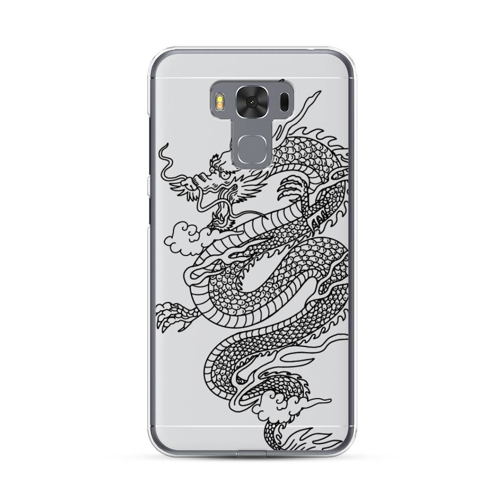 

Чехол на Asus Zenfone 3 Max ZC553KL "Большой китайский дракон", Черный;серый, 40950-1