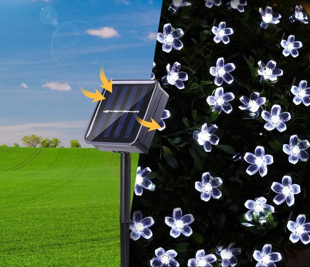 Садовая гирлянда на солнечной батарее BoomBoomShop Цветы BB-00204 6,5 м