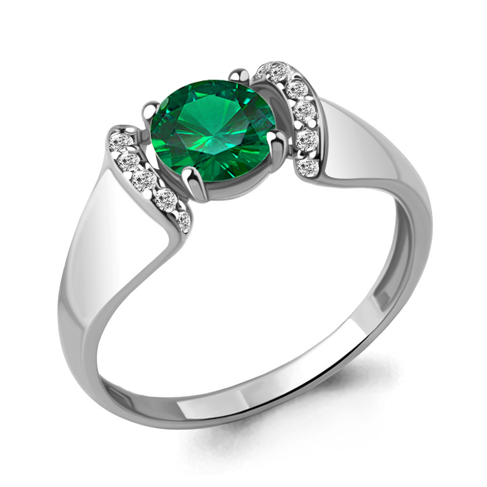 

Кольцо из серебра с фианитом Aquamarine Aquamarine 67405АГ_925_р р, 67405АГ_925_р