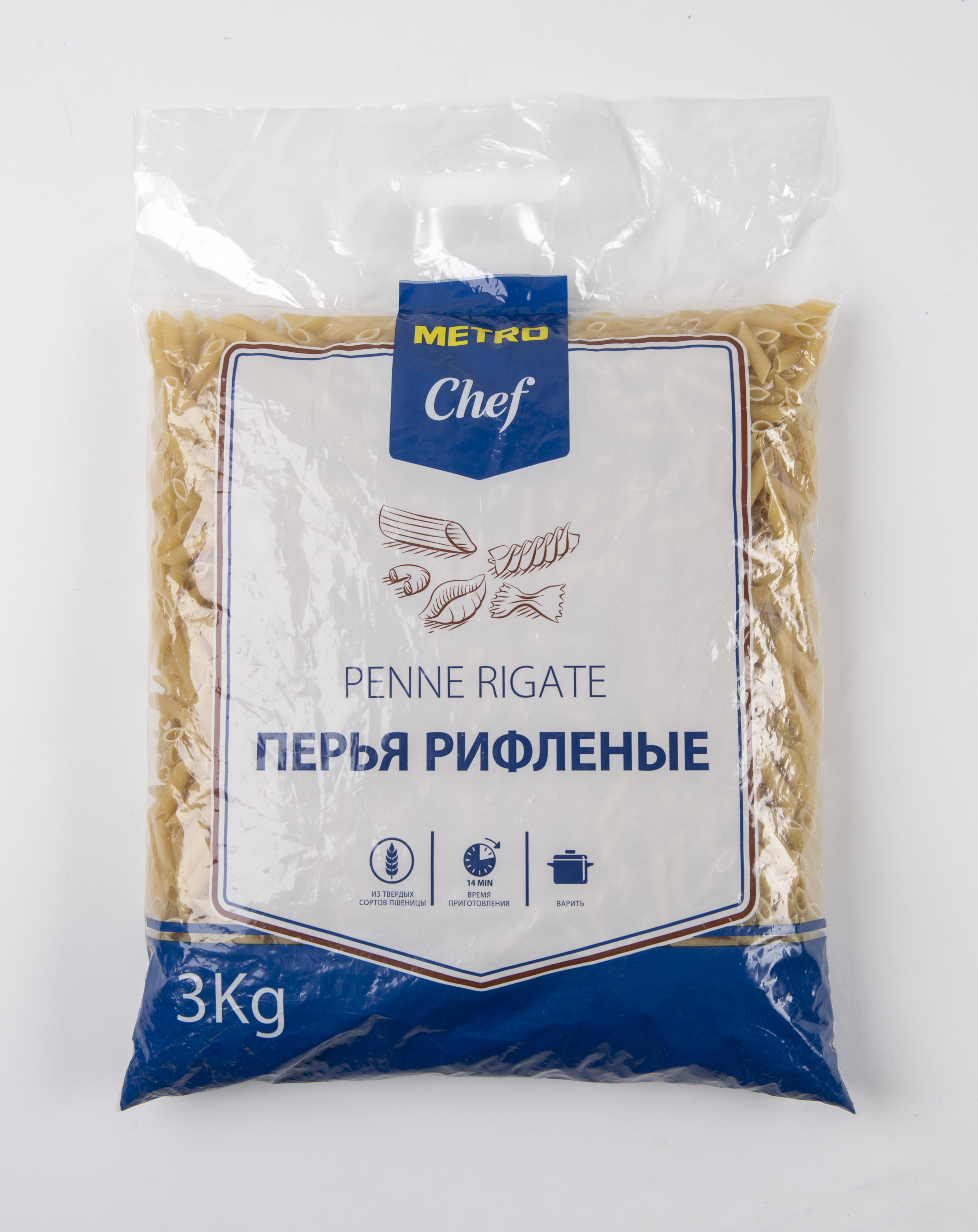 

Макаронные изделия Metro Chef Перья рифленые 3 кг