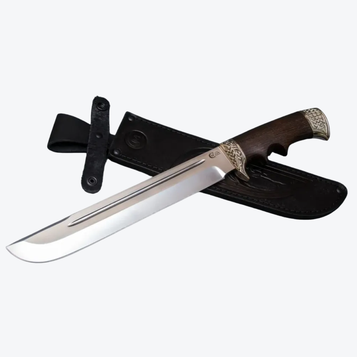 Нож Мастерская Семина Цезарь сталь Х12МФ рукоять литьё мельхиор венге 9900₽