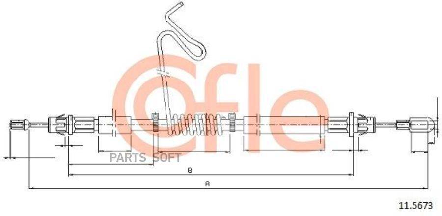 

Трос Стояночного Тормоза Задн Лев Ford Transit 06- Cofle арт. 92.11.5673