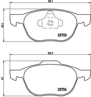 

Комплект тормозных колодок Brembo P24061