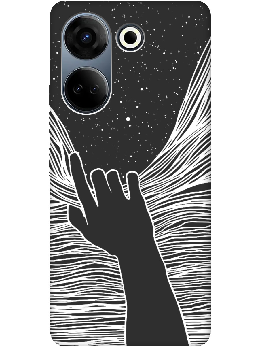 

Силиконовый чехол на Tecno Camon 20 / 20 Pro с рисунком "Рука и нити" Soft Touch черный, 20000098