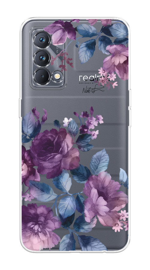 

Чехол на Realme GT Master Edition "Purple Blossoms", Синий;фиолетовый, 2510450-1