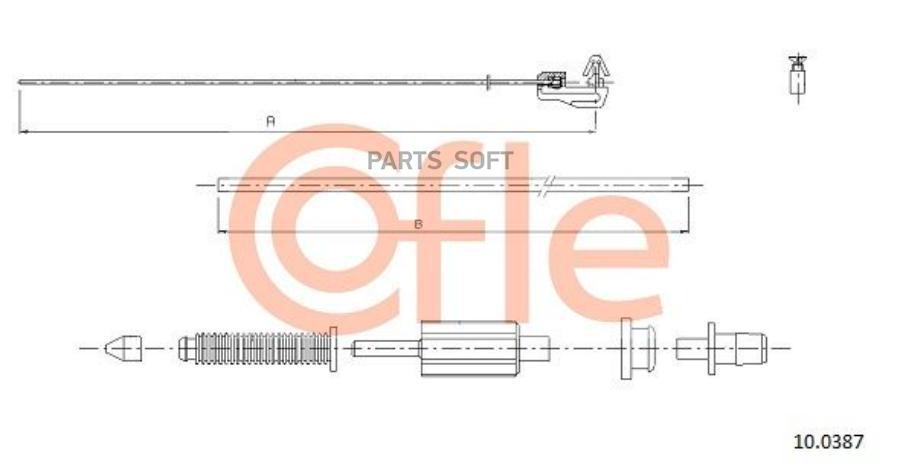 Трос Газа Renault: Clio -98 1570/1300 Mm Cofle 92.10.0387