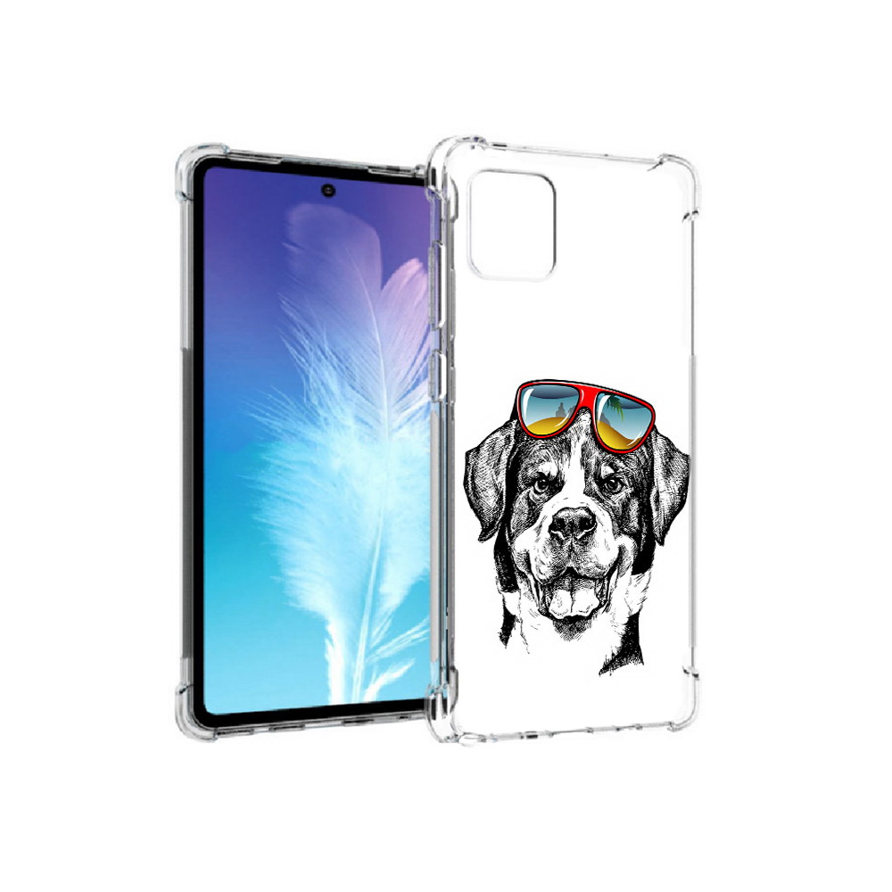 

Чехол MyPads Tocco для Samsung Galaxy Note 10 Lite счастливая собака (PT142413.491.631), Прозрачный, Tocco