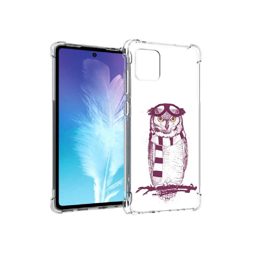 

Чехол MyPads Tocco для Samsung Galaxy Note 10 Lite сова-летчик (PT142413.491.612), Прозрачный, Tocco