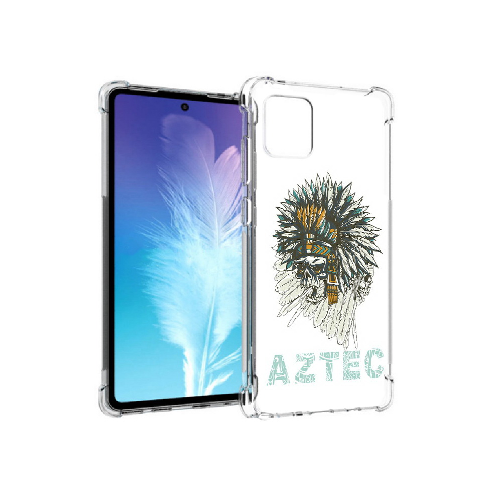 

Чехол MyPads Tocco для Samsung Galaxy Note 10 Lite скелет индеец (PT142413.491.602), Прозрачный, Tocco