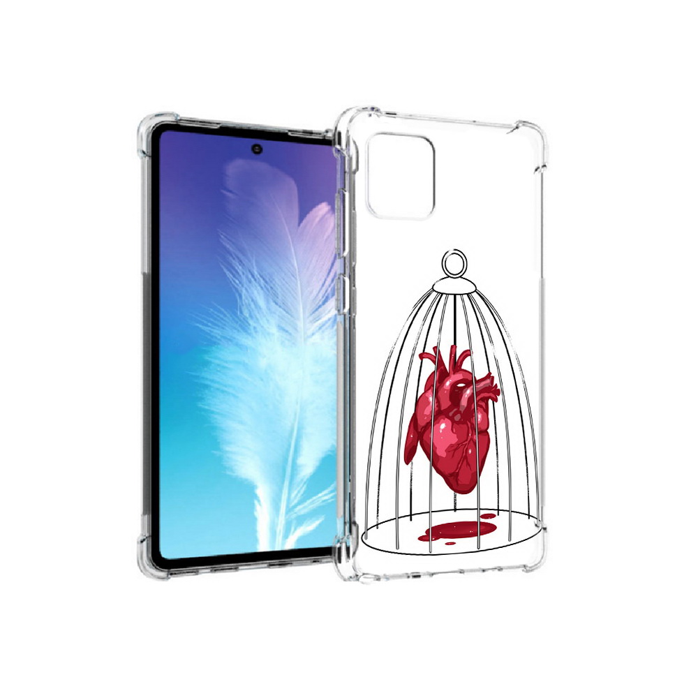 

Чехол MyPads Tocco для Samsung Galaxy Note 10 Lite сердце в клетке (PT142413.491.597), Прозрачный, Tocco