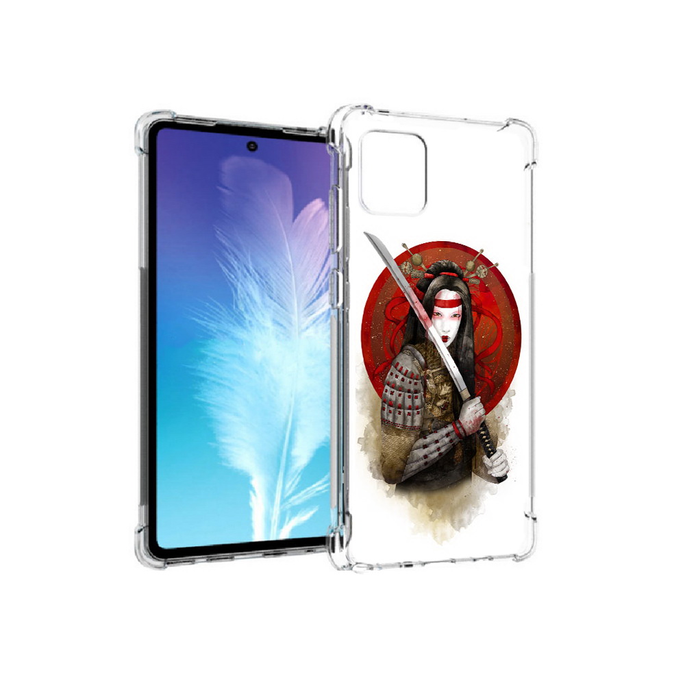 Чехол MyPads Tocco для Samsung Galaxy Note 10 Lite рисованная девушка с катаной