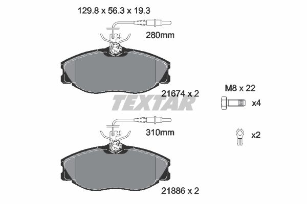 

Тормозные колодки Textar дисковые 2167403